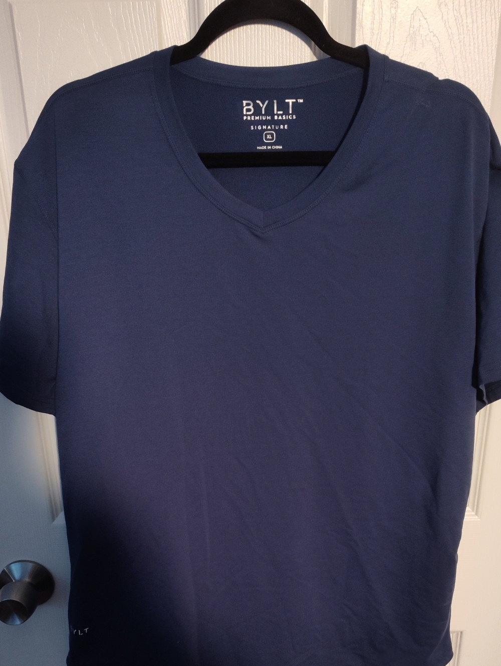 BYLT Basics Navy V-Neck Short Sleeve Tee